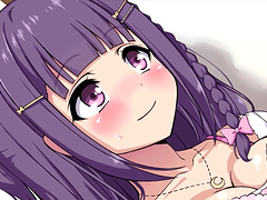 Anime cutie makes out with an older dude while getting fucked