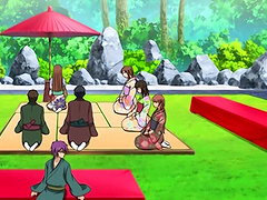 Hot blonde chick has fun with two friends at the same time