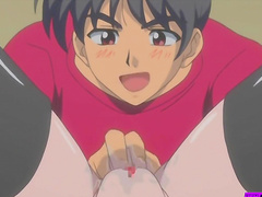 Lovely slut with pink hair rides a cock while her boobs bounce