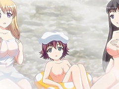 Fake tits babes drop their panties to seduce a dude - Hentai