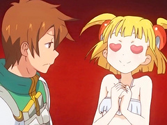 Another hentai video with sexy purple haired babe and her friend