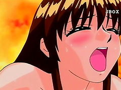 Closeup Hentai video of a sexy babe playing with toys and cocks