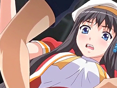 Hardcore fucking in this hentai video with a sexy blue eyed girl