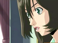 Anime porn video of a horny brunette chick being fucked hard