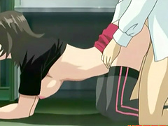 Anime porn video of a horny brunette chick being fucked hard