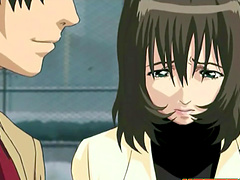 Anime porn video of a horny brunette chick being fucked hard