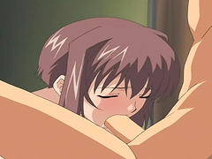 Redhead chick likes it when a dude sucks on her big boobies