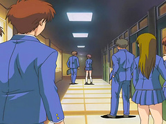 Redhead slut lets a horny dude play with her big round boobs