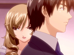 Brunette hottie pulls out her big boobs and teases a guy