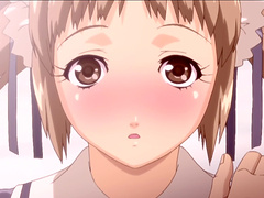 Brunette hottie pulls out her big boobs and teases a guy