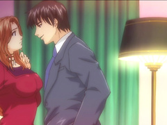 Brunette hottie pulls out her big boobs and teases a guy