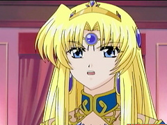 Blonde slut has some lesbian fun with a friend in front of a guy