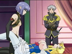 Blonde slut has some lesbian fun with a friend in front of a guy