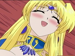 Blonde slut has some lesbian fun with a friend in front of a guy