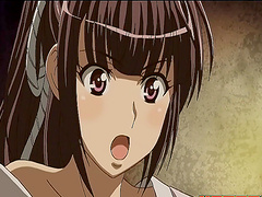 Brunette slut moans loudly while getting her pussy banged