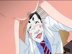 Busty anime chick gets on top of a dude to ride his dick