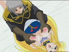 Blonde sweetie loves when a guy plays with her big round boobs