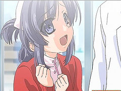 Busty anime chick moans loudly while getting stuffed with a dick