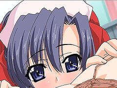 Busty anime chick moans loudly while getting stuffed with a dick