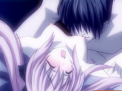 Nothing makes this anime chick happier than drooling on a dick