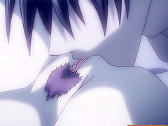 Nothing makes this anime chick happier than drooling on a dick