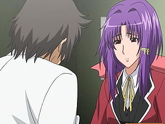 Busty brunette chick gets on top of a guy and rides his dick