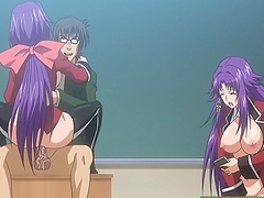 Busty brunette chick gets on top of a guy and rides his dick