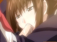 Brunette slut bends over on the stairs and gets fucked hard