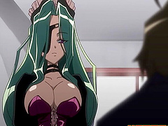 Amazing anime girl makes a guy happy by sucking his cock