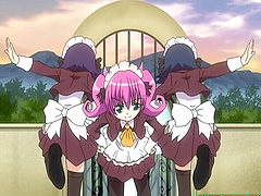 Amazing anime girl makes a guy happy by sucking his cock