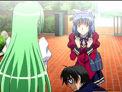 Pink haired slut knows how to suck a hard dong properly