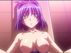 Pink haired slut knows how to suck a hard dong properly