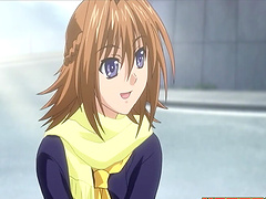 Sexy redhead chick gets talked into drooling on a hard cock