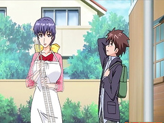 Japanese cartoon porn video with a busty chick getting fucked