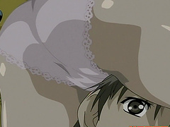 Hardcore fucking on the table with a busty Japanese chick - cartoon