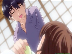 Closeup video of busty brunette getting fucked hard - Hentai