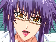 Episode of Hentai with a kinky purple haired chick getting fucked