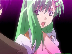 Hardcore fucking makes busty green haired girl cum - Hentai