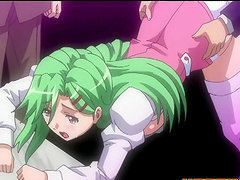 Hardcore fucking makes busty green haired girl cum - Hentai