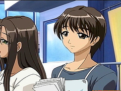 Hentai video with a perfect tits brunette getting fucked hard