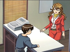 Hentai video with a perfect tits brunette getting fucked hard