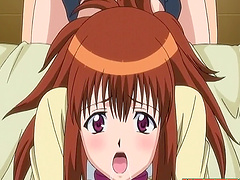 Hentai video of a redhead babe getting fucked after giving head