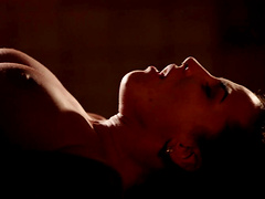 Medusa with big fake tits fucked by a couple in a steamy scene