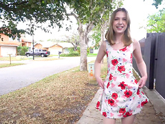 Daisy Bean gets creampied after deep doggystyle