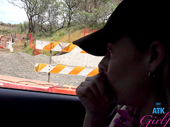 Lovely chick Summer Vixen loves spending time on the beach