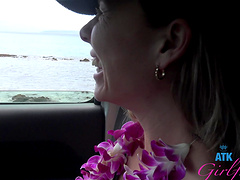 Lovely chick Summer Vixen loves spending time on the beach