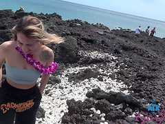 Lovely chick Summer Vixen loves spending time on the beach