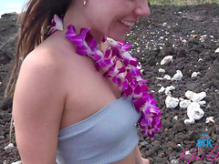 Lovely chick Summer Vixen loves spending time on the beach