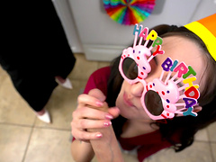 Birthday girl Melody Minx has a threesome with Tifa Quinn