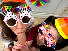 Birthday girl Melody Minx has a threesome with Tifa Quinn